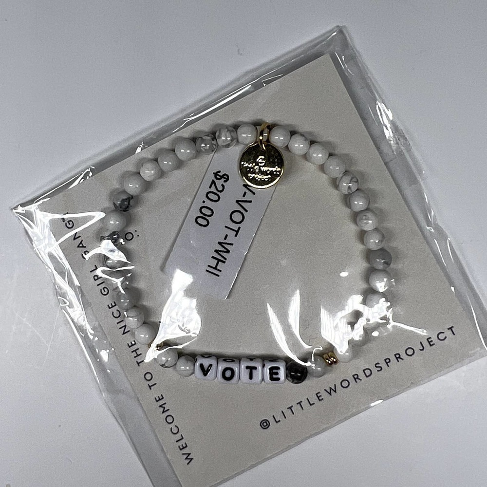Anthropologie Little Words Project Vote Beaded Bracelet - Picture 2 of 6
